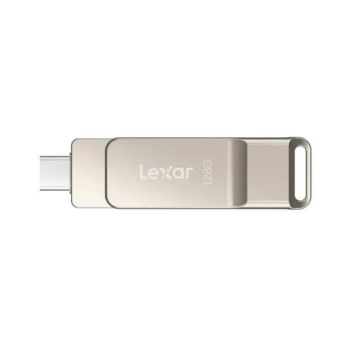 Lexar D40E 128GB Dual USB 3.2 Gen 1 Type-C Jump Drive, USB-C Flash Metal Housing Swivel Design Thumb Drive (Champagne Silver) - Image 8