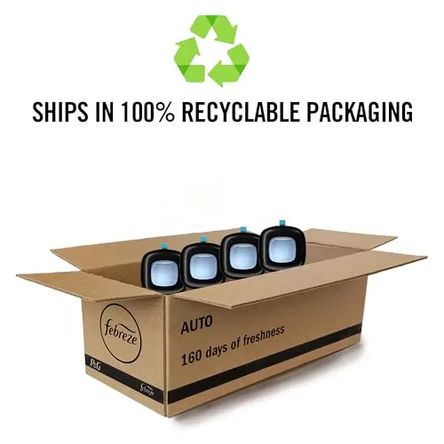 Febreze Car Air Freshener Vent Clip Laundry Fresh Scent, .07 oz. Car Vent Clip, Pack of 4 - Image 2