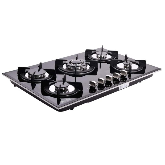 Deli-kit 30 inch Gas Cooktops Dual Fuel Sealed 5 Burners Drop-In Tempered Glass Gas Hob DK157-A01S Gas Cooktop - Image 6