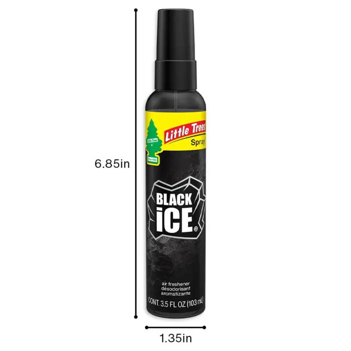 LITTLE TREES Car Air Freshener | Spray Provides a Long-Lasting Scent for Auto or Home | On-the-go Freshness | Black Ice, 6 Air Fresheners - Image 4