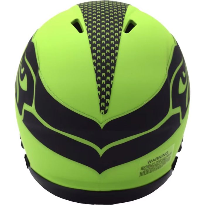 Unsigned S.e.a.t.t.l.e Seahawks Rave Green Speed Mini Helmet Stock #238327 - Image 2