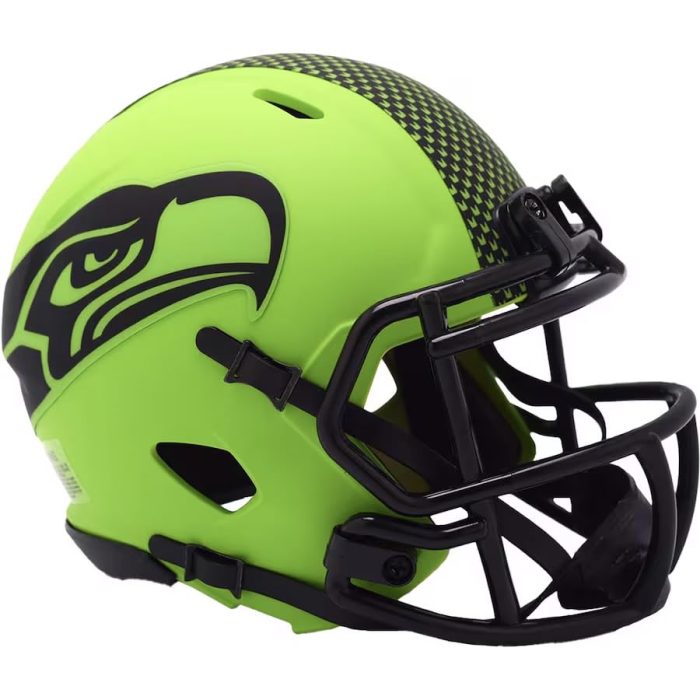 Unsigned S.e.a.t.t.l.e Seahawks Rave Green Speed Mini Helmet Stock #238327 - Image 1