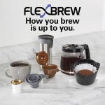 Hamilton-Beach FlexBrew Trio Coffee Maker, Single Serve or Full Pot, Compatible with Pod Coffee Makers, Programmable Timer, Bold & Regular Brew, Easy Cleaning Coffee Machine (Renewed) - Image 7