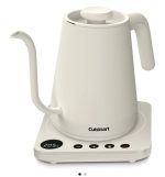 Cuisinart GK-1 Digital Electric Gooseneck Kettle – Precise Temperature Control, 1.0L, Cream (Renewed)