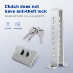 Auto Anti-Theft Car Brake Clutch Lock Safety Tool，Stainless Steel Auto Car Clutch Brake Security Protection Tool,Throttle Pedal Lock with 3 Keys - Image 2