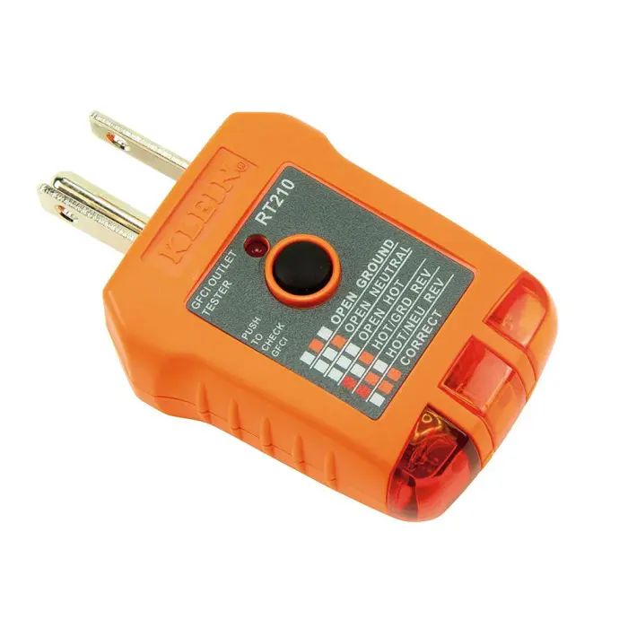 Klein Tools RT210 Outlet Tester, Receptacle Tester for GFCI / Standard North American AC Electrical Outlets, Detects Common Wiring Problems - Image 4