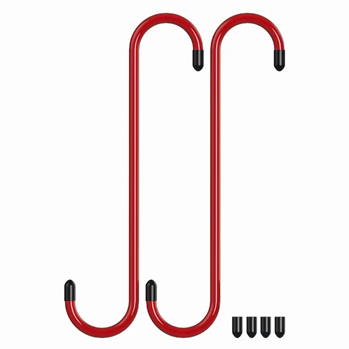51Cmm7b-pfL Bac-kitchen 2 Pcs Brake Caliper Hangers Brake Caliper Hooks with Rubber Tips Automotive Tool for Braking, Bearing, Axle and Suspension Work (2pcs red) - Image 1