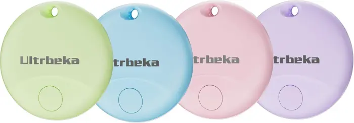 Ultrbeka Air Tag-4 Pack Bluetooth Item Finder for iPhone – MFi Certified Smart Tracker Compatible with Apple Find My, Replaceable Battery, IP67 Waterproof Key Finder for Keys, Wallet, Luggage - Image 1