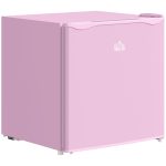 HOMCOM Mini Freezer Countertop, 1.1 Cu.Ft Compact Upright Freezer with Removable Shelves, Reversible Door for Home, Dorm, Apartment and Office, Pink