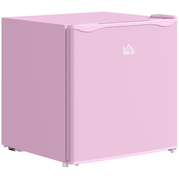 51HPN6yXqeL HOMCOM Mini Freezer Countertop, 1.1 Cu.Ft Compact Upright Freezer with Removable Shelves, Reversible Door for Home, Dorm, Apartment and Office, Pink - Image 1