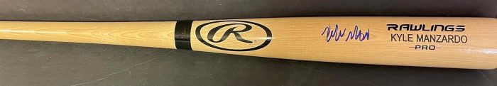 Kyle Manzardo Cleveland Guardians Autographed Signed Engraved Blonde Bat Beckett Rookie Hologram - Image 1