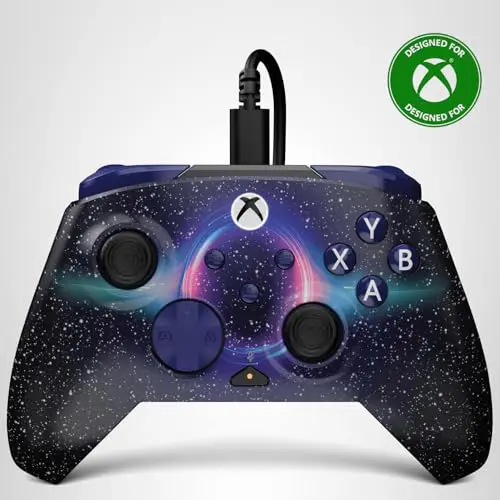 Turtle Beach Rematch Advanced Wired Gaming Controller for Xbox & PC – Lenticular, Multi-Design, Remappable Buttons, Hall-Effect Hair Triggers, 8ft Cable, Officially Licensed by Xbox – Dark Cosmos - Image 2