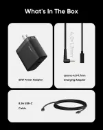 EG evgoer Lenovo Laptop Charger, 65W Laptop Charger for Lenovo IdeaPad S/U/Yoga/Flex Series & Miix and All USB-C Devices, Power Cord 4.0x1.7mm Barrel Plug - Image 2