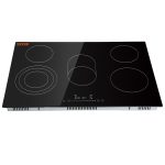 VEVOR Built in Electric Stove Top, 30 inch 5 Burners Ceramic Cooktop, 240V Glass Radiant Cooktop with Sensor Touch Control, Timer & Child Lock Included, 9 Power Levels for Simmer Steam Slow Cook Fry - Image 2