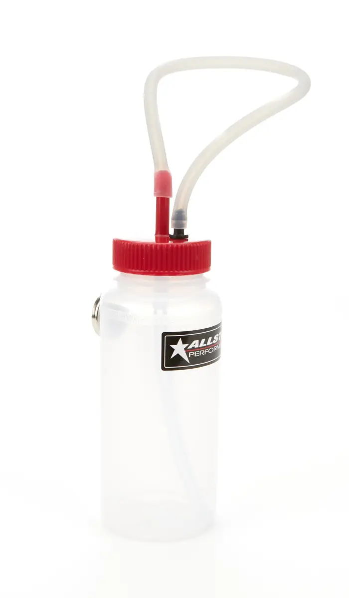 Allstar Performance ALL11017 Bleeder Bottle with Magnet and Check Valve , White - Image 1