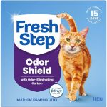 Fresh Step Clumping Cat Litter, Multi-Cat, Long Lasting Odor Control Kitty Litter with Activated Charcoal, Low Dust Formula, 14 lb - Image 2
