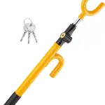 CARTMAN Vehicle Steering Wheel Lock Car Anti Theft Security Lock with Adjustable Length Fit for Cars Trucks Vans and SUVs