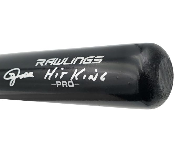 Pete Rose Autographed Black R.a.w.l.i.n.g.s Pro Baseball Bat "Hit King" PR Holo Stock #228075 - Image 3