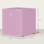 HOMCOM Mini Freezer Countertop, 1.1 Cu.Ft Compact Upright Freezer with Removable Shelves, Reversible Door for Home, Dorm, Apartment and Office, Pink - Image 4