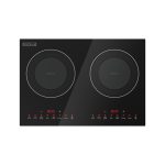 Empava Double/Dual Induction Cooktop 2 Burner, Shatter-proof Flat Glass Top, 18 Levels from 120°F to 460°F, 3 Preset Mode, Bulit-in/Countertop, 110~120 Volt Plug in Electric Stove for Kitchen, RV