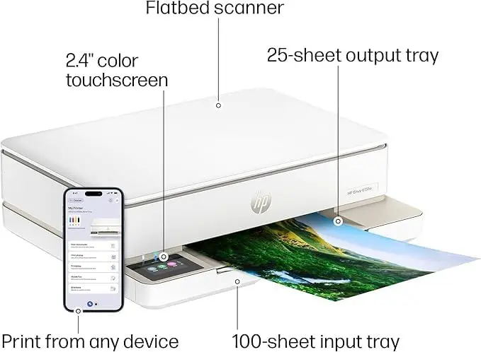 HP Envy 6165e Wireless All-in-One Color Inkjet Printer, Portobello, Print, scan, Copy, Duplex Printing Best-for-Home, 3 Month Instant Ink Trial Included, AI-Enabled (714L6A) (Renewed) - Image 3