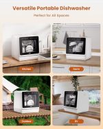 HAVA 2025 NEW Upgraded Countertop Dishwasher with Water Softener and Enhanced Energy Efficiency, Portable Dishwasher with 8 Wash Programs, Child Lock & Delayed Start Function, No Installation Needed - Image 3