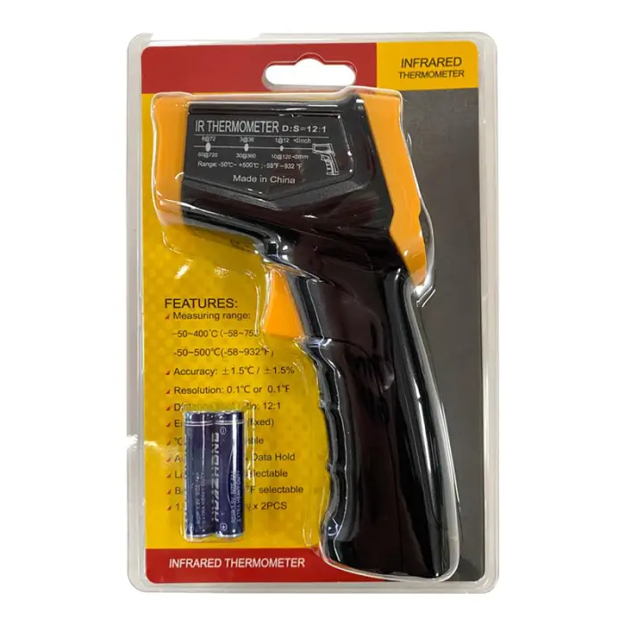 Digital Infrared Thermometer gun for cooking,BBQ,Pizza oven,Ir Thermometer with Backlight,-58℉~932℉(-50℃~500℃) Handheld Non Contact Heat Laser Temperature Gun (Not for Human) - Image 9