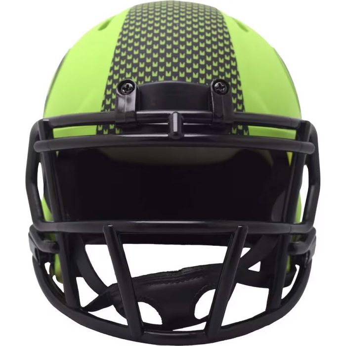 Unsigned S.e.a.t.t.l.e Seahawks Rave Green Speed Mini Helmet Stock #238327 - Image 3
