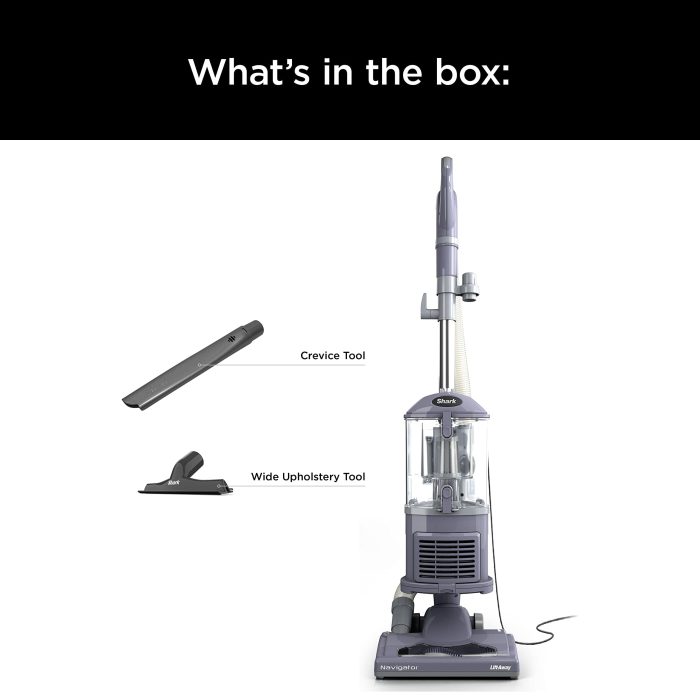 Shark NV352 Navigator Lift Away Upright Vacuum, Hepa Filter, Anti-Allergen Technology, Swivel Steering, Ideal for Carpet, Stairs, & Bare Floors, with Wide Upholstery & Crevice Tools, Lavender - Image 3