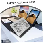 VERDANVERSE Aluminum Alloy Laptop Cooling Pad with Dual USB Ports Quiet Thin Notebook Cooler Stand for Laptops Up to Ergonomic Angles Skid-Resistant Computer Fan Support Frame in Silver - Image 8