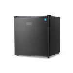BLACK+DECKER 1.7 Cu. Ft. Compact Refrigerator, ENERGY STAR Certified, Single Door Mini Fridge with Chiller Compartment, Personal Fridge for Home or Dorm Room, R600a Refrigerant, BCRK17B, Black
