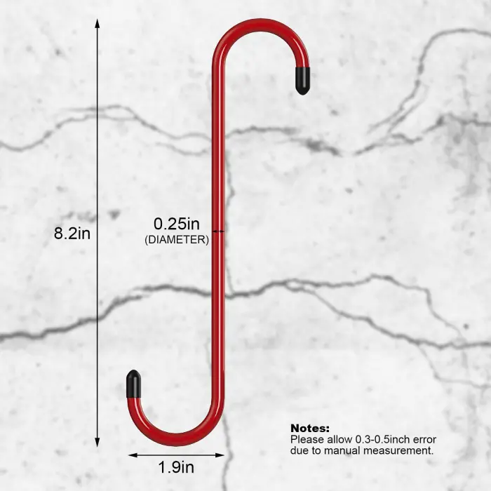 Bac-kitchen 2 Pcs Brake Caliper Hangers Brake Caliper Hooks with Rubber Tips Automotive Tool for Braking, Bearing, Axle and Suspension Work (2pcs red) - Image 7