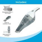 BLACK+DECKER dustbuster Cordless Handheld Vacuum, Portable Car Vacuum Cordless Rechargeable, Wall Mount, Strong Suction QuickClean (HNVC215B10) - Image 6