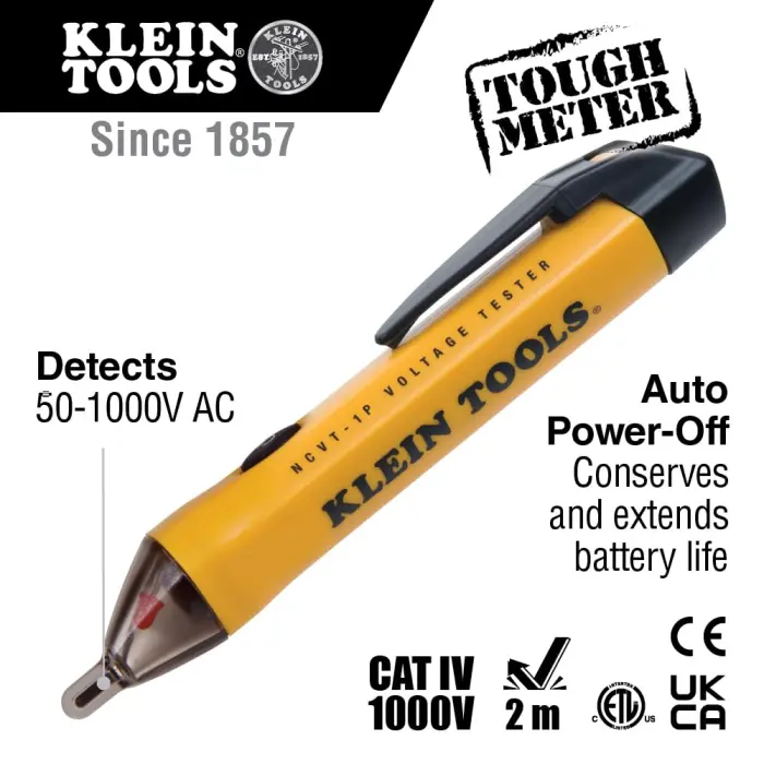 Klein Tools 80025 Outlet Tester Kit with GFCI Tester and Non-Contact Voltage Test Pen, 2-Piece - Image 11