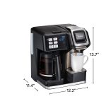 Hamilton-Beach FlexBrew Trio Coffee Maker, Single Serve or Full Pot, Compatible with Pod Coffee Makers, Programmable Timer, Bold & Regular Brew, Easy Cleaning Coffee Machine (Renewed) - Image 2