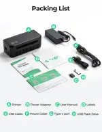 SVANTTO Bluetooth Thermal Label Printer, 4x6 Shipping Label Printer for Small Business, Compatible with iOS, Android, Windows, Mac, Amazon, Ebay, Shopify, USPS, UPS, Etsy, Black - Image 2