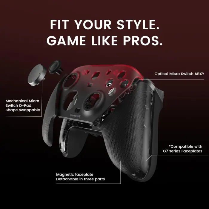 GameSir G7 Pro Wired Controller for Xbox Series X|S, Xbox One, Wireless Gamepad for PC&Android with TMR Sticks, Hall Effect Analog Triggers, 1000Hz Polling Rate, 3.5mm Audio Jack - Black - Image 3