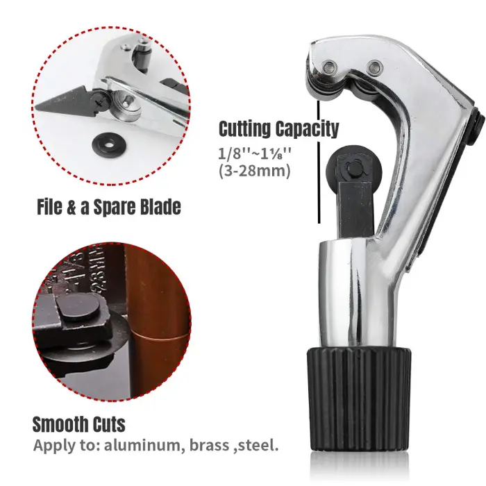 Thorstone Single Flaring Tool & Swaging Tool Kit for HVAC, Tubing, Copper Pipe Flaring with Tubing Cutter and Ratchet Wrench, 45 Degrees, Blue - Image 4