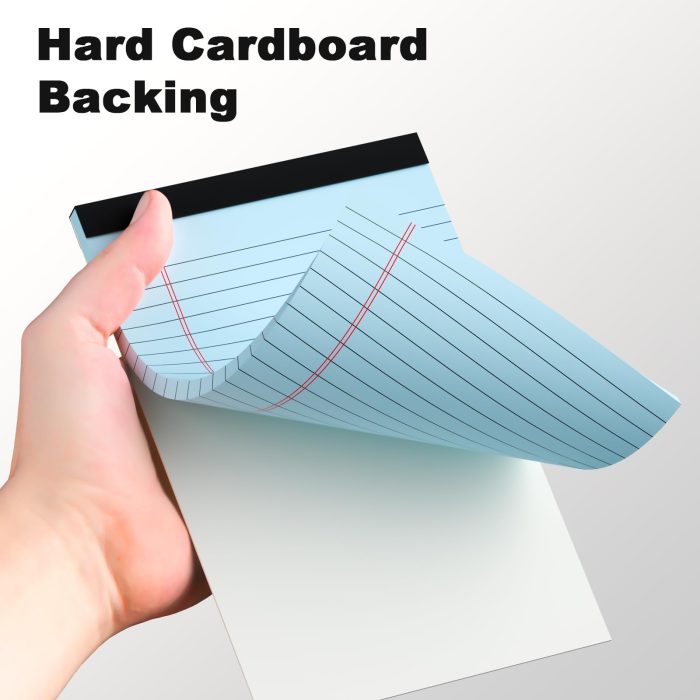 5pcs Small Note Pads 5x8 Notebook College Ruled Legal Pads Color Notepads 5 Pack Study Back Writing Pads 5 x 8 Perforated Narrow Ruled Pads of Paper for School & Office Supplies 30 Sheets/Pack - Image 3