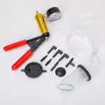 Yonligonju Brake Bleeder Kit with Hand Vacuum Pump with Gauge Adapters Automotive Brake Fluid Bleeding Set for Bike Car Truck (red) - Image 8