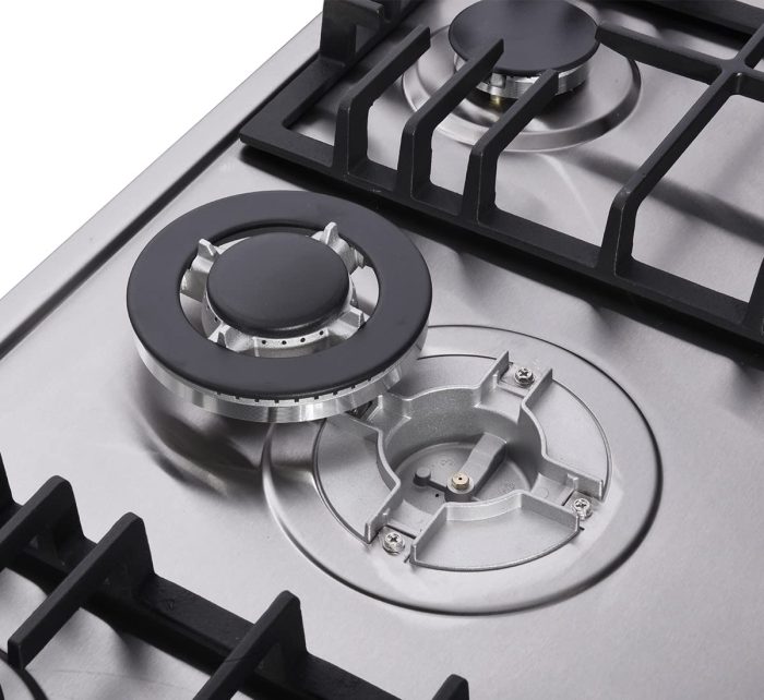 Deli-kit® 34 inch Gas Cooktop Dual Fuel Sealed 5 Burners Stainless Steel Gas Cooktop Drop-In Gas Hob DK258-A01 Gas Cooker - Image 3