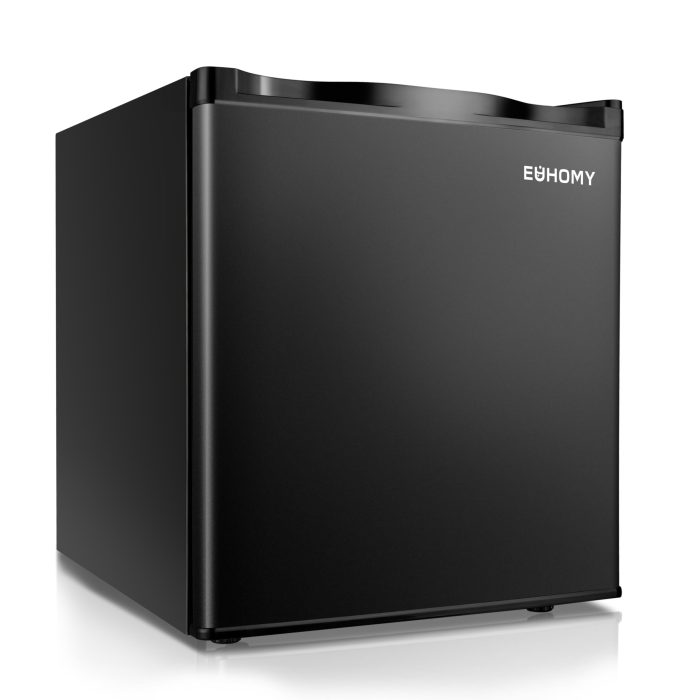 EUHOMY 1.1 Cubic Feet Mini Freezer, Countertop, Single Door Compact Upright Freezer with Reversible Door, Removable Shelves, Small freezer for Home/Dorms/Apartment/Office, New Black - Image 1