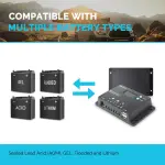 Renogy 10 Amp 12V/24V PWM Negative Ground Solar Charge Controller Compact Design w/LCD Display for AGM, Gel, Flooded and Lithium Battery, Wanderer 10A - Image 4