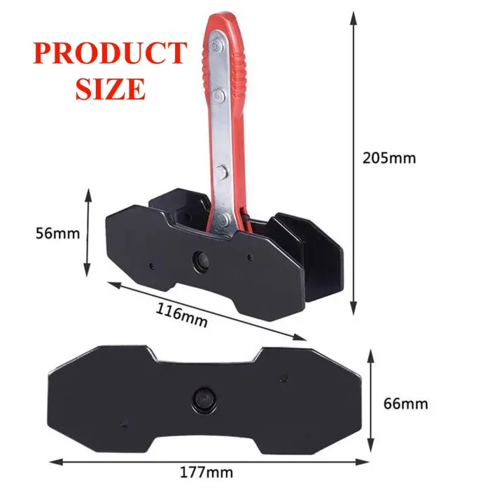 TUTOOLS Brake Caliper Press, Caliper Piston Spreader, Brake Tools,Brake Caliper Piston, Brake Caliper Press Ratchet with 2 Extra pcs Steel Plates, Red - Image 6