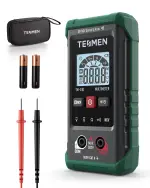 TM-510 Digital Multimeter, 4000 Counts, Smart Measurement, Auto-Ranging Voltmeter; Voltage Tester with Non-Contact Voltage Function, Measures AC/DC Voltage, Resistance, Continuity – Green