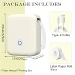 Qhzxcvlk P11 New Version Label Maker Machine with Tape,300DPI Bluetooth Label Printer, Portable Thermal Printer,Sticker Maker for Organizing Home Office School (White) - Image 5