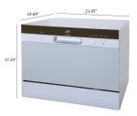 SPT SD-2224DS ENERGY STAR Compact Countertop Dishwasher with Delay Start - Portable Dishwasher with Stainless Steel Interior and 6 Place Settings Rack Silverware Basket, Silver - Image 7