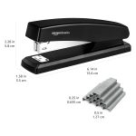 Amazon Basics Stapler with 1000 Staples, Office Stapler, 25 Sheet Capacity, Non-Slip, Black - Image 6
