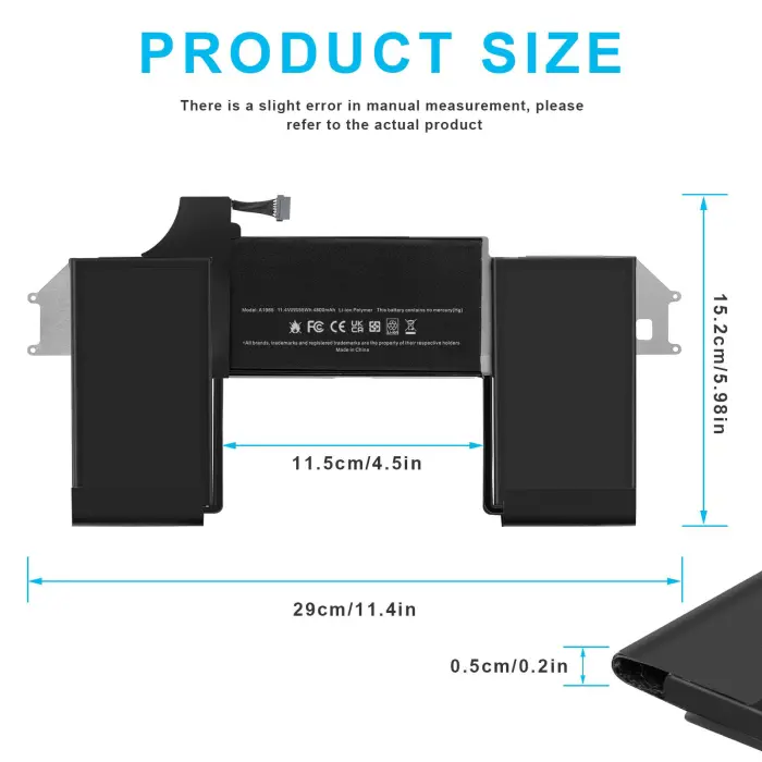 TREE.NB A1965 Laptop Battery Replacement for MacBook Air 13 inch Retina A1932(Late 2018 2019) A2179 (Early 2020) EMC 3184 3302 MacBookAir8,1 8,2 9,1 MRE82LL/A MRE92LL/A MVFH2LL/A MVFM2LL/A MRE82B/A - Image 6