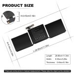 A1708 A1713 Battery for A2171 A2159 A2289 A2338, Compatible with MacBook Pro 13 Inch (Late 2016, Mid 2017, Mid 2019, 2020), EMC 2978 3301 3456 3578 3164 020-00946 MacBookPro13,1 14,1 - 11.4V 54.5Wh - Image 8